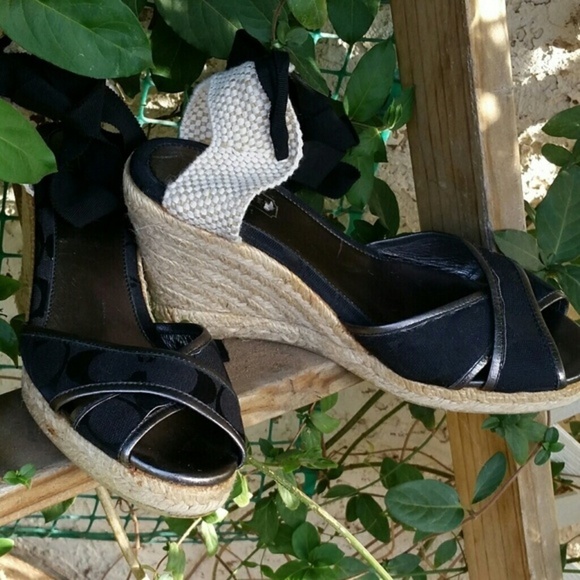 Coach Espadrille Lace Up Wedges - Picture 4 of 4